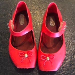 Mini Melissa red bow shoes